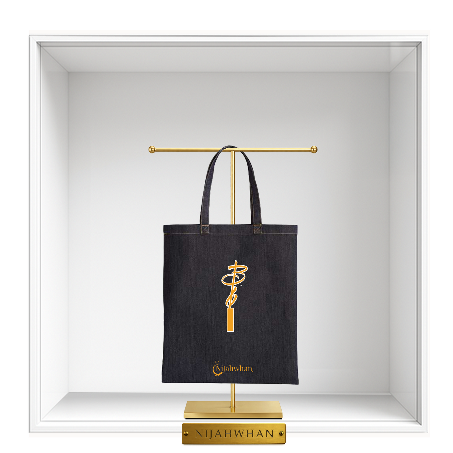 A Black Brand Life Denim Tote Bag - Preview
