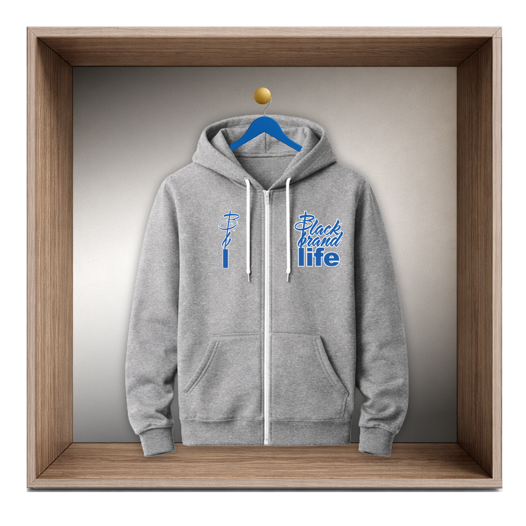 A Black brand Life Zip Hoodie, Heather Gray - Preview
