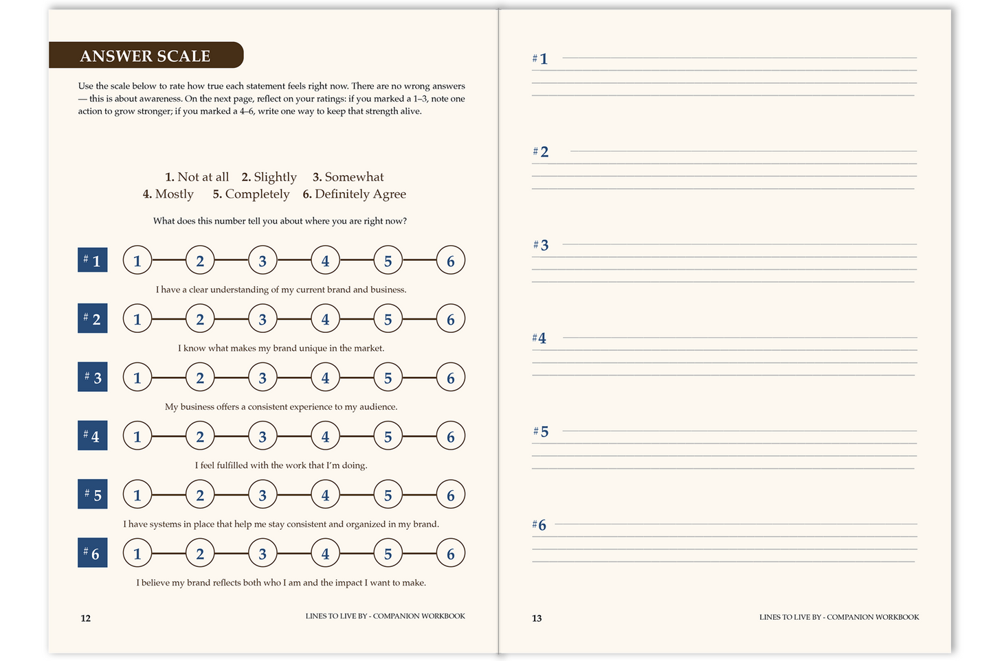 Lines to Live By - Companion Workbook