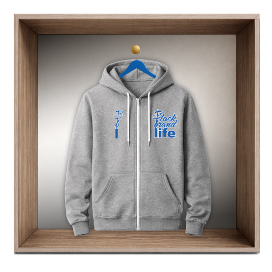 A Black brand Life Zip Hoodie, Heather Gray