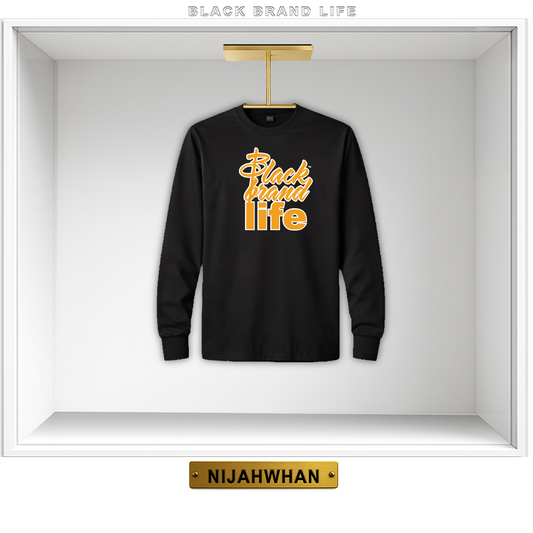 A Black Brand Life Long Sleeve Tee - Black