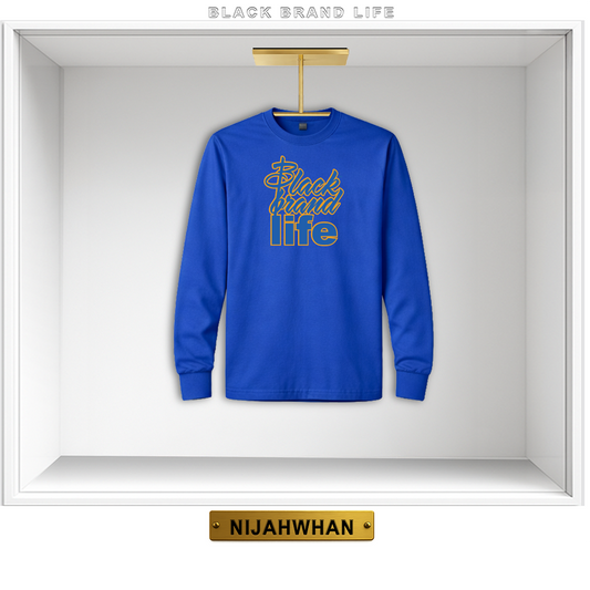A Black Brand Life Long Sleeve Tee - Royal Blue