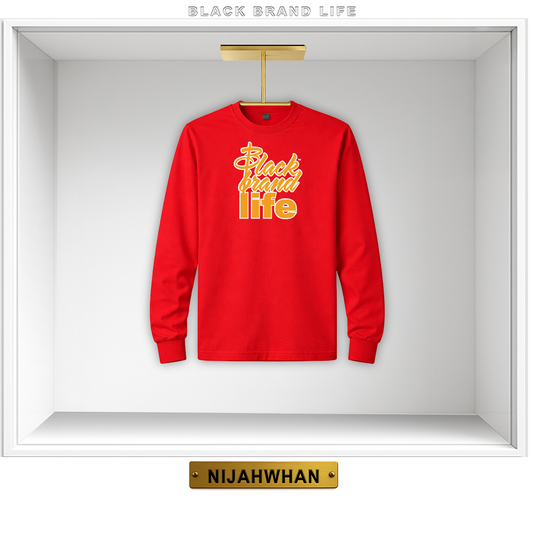 A Black Brand Life Long Sleeve Red