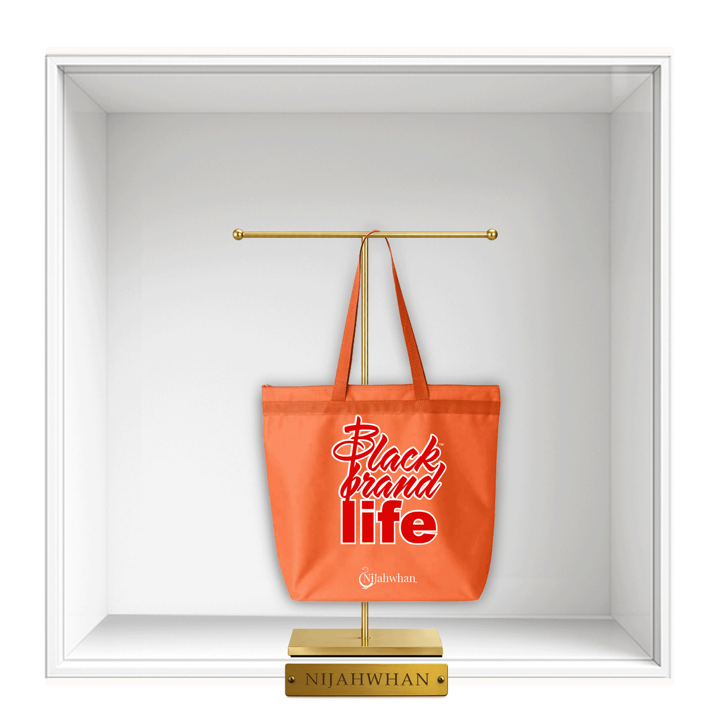 A Black Brand Life Orange Tote Bag - Preview
