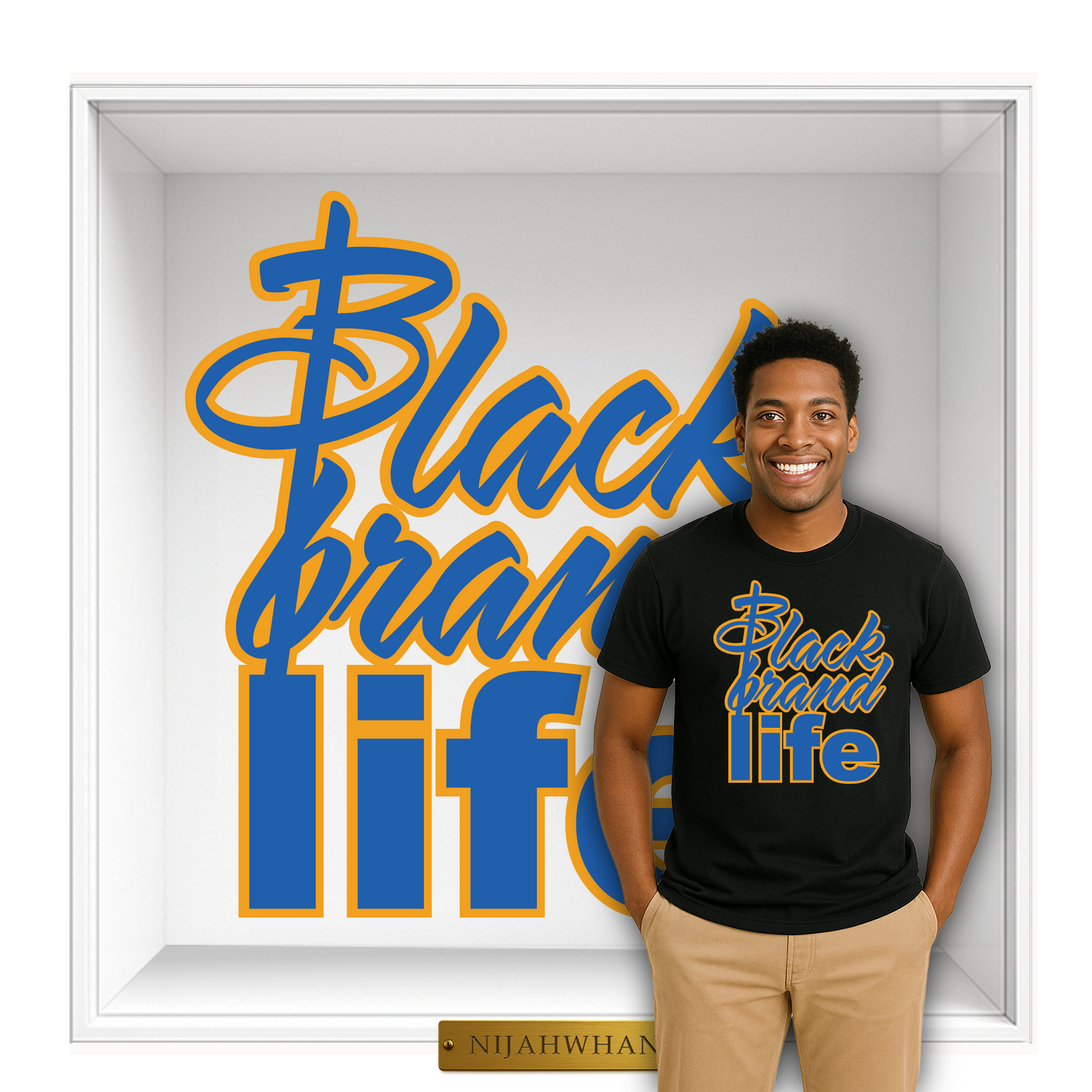 Black Brand Life Script Tee