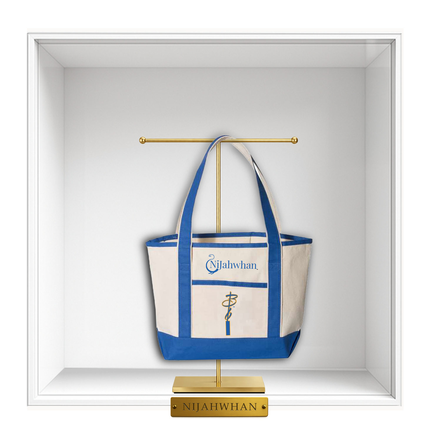 A Black Brand Life Blue & White Tote Bag - Preview