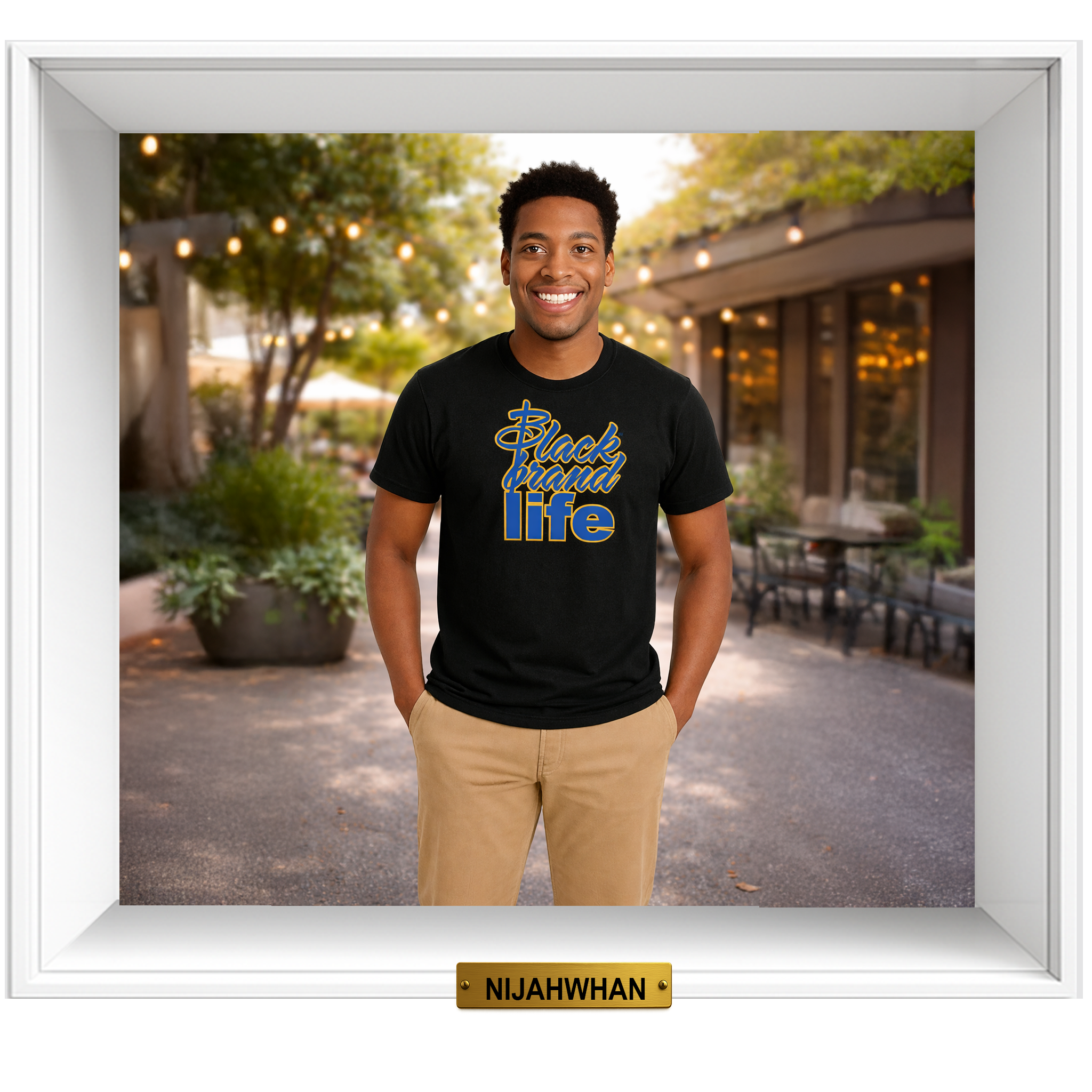 Black Brand Life Script Tee