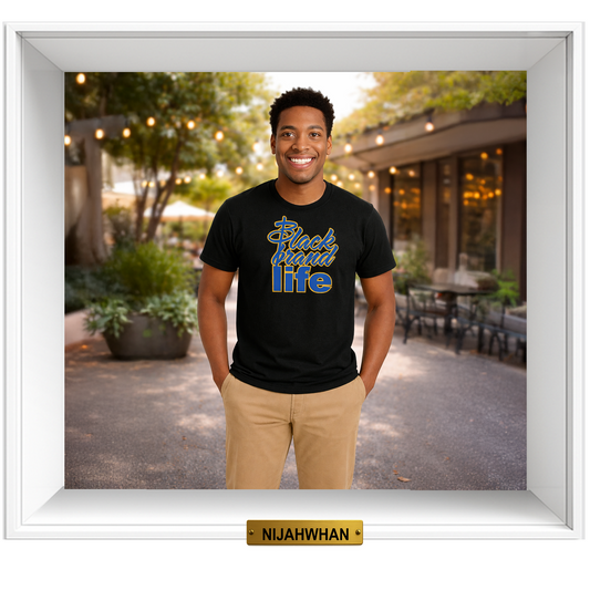 Black Brand Life Script Tee