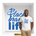 Black Brand Life Script Tee - Blue